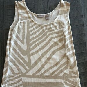 Women's Chico's Beige & Ivory silky tank top